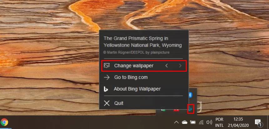 Saiba como usar as imagens do Bing como papel de parede no Windows